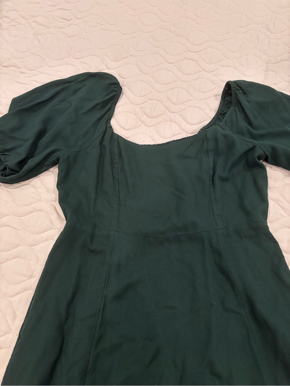 Old Navy Forest Green Puff Sleeve Maxi Dress - Picture 2 of 4